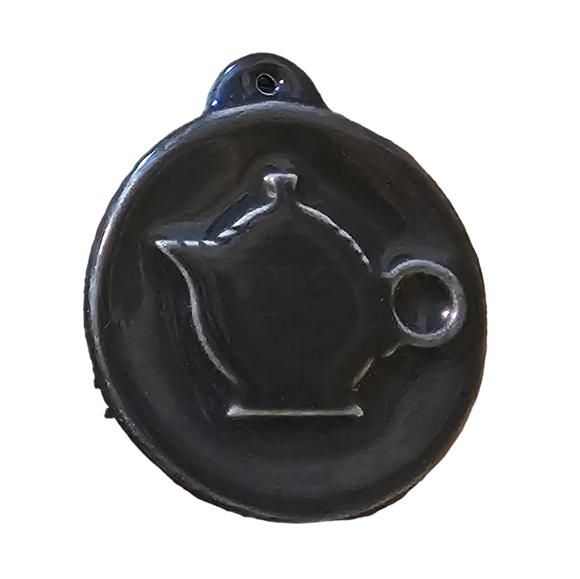 New Fiesta Embossed Holiday Ornament Dark Charcoal Gray Black - Picture 1 of 1